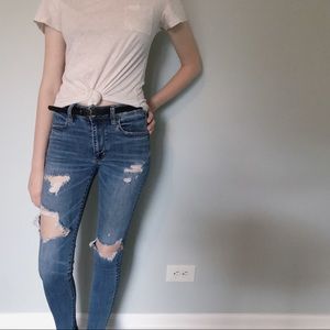 American Eagle distressed skinny jeans